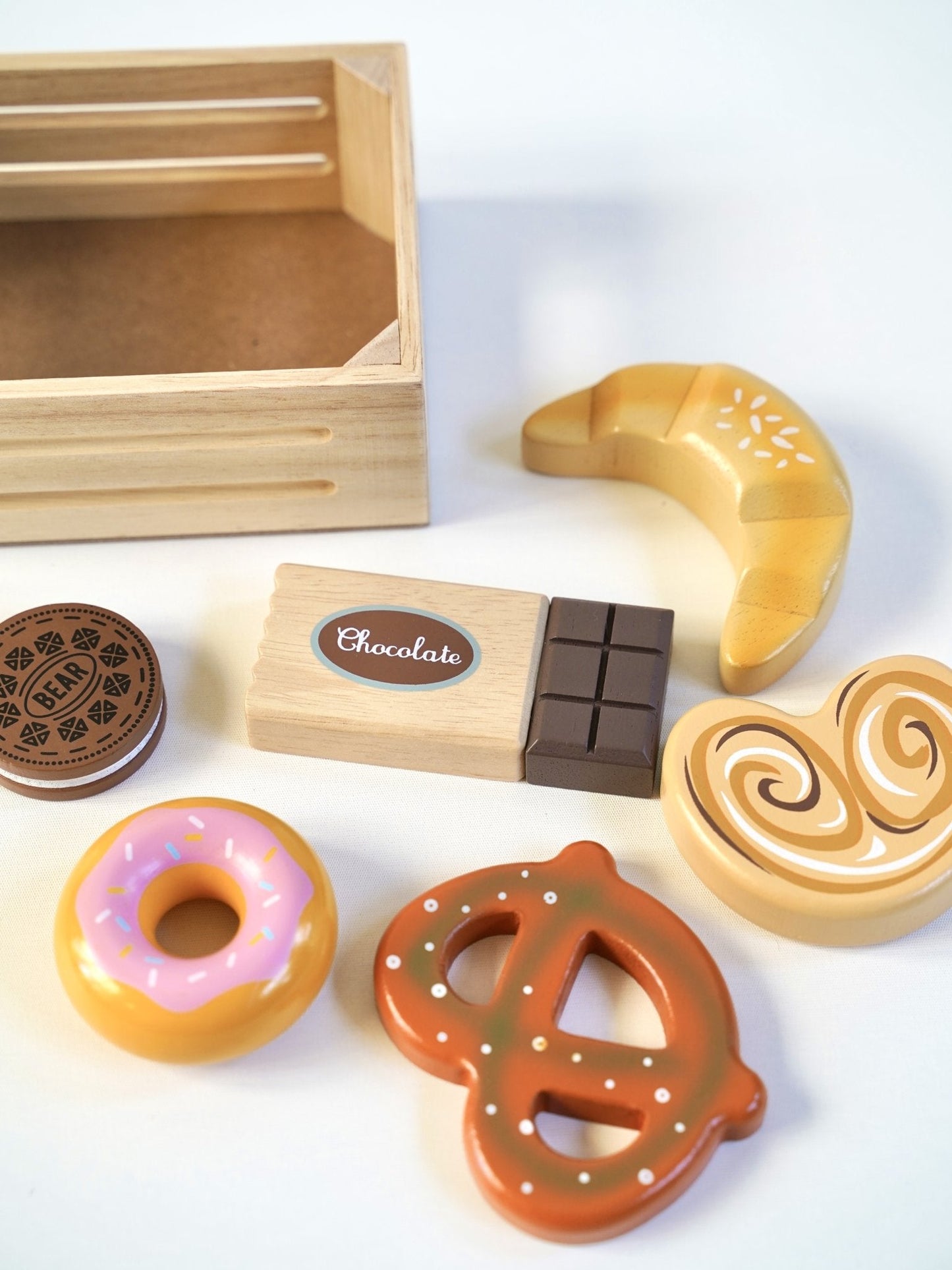 Wooden Bakery Crate Play Set