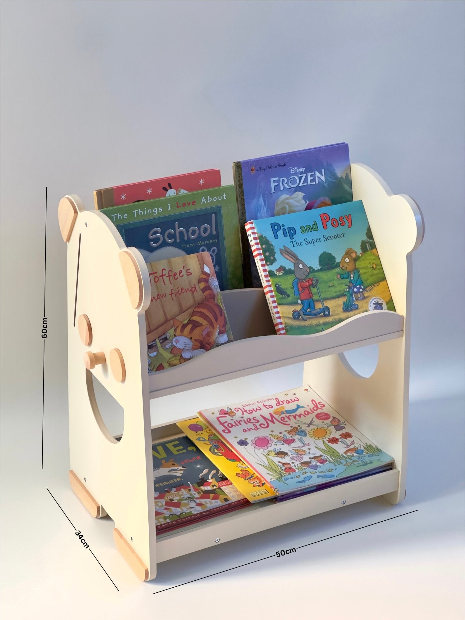 4 in 1 Wooden Bear Bookshelf and Easel