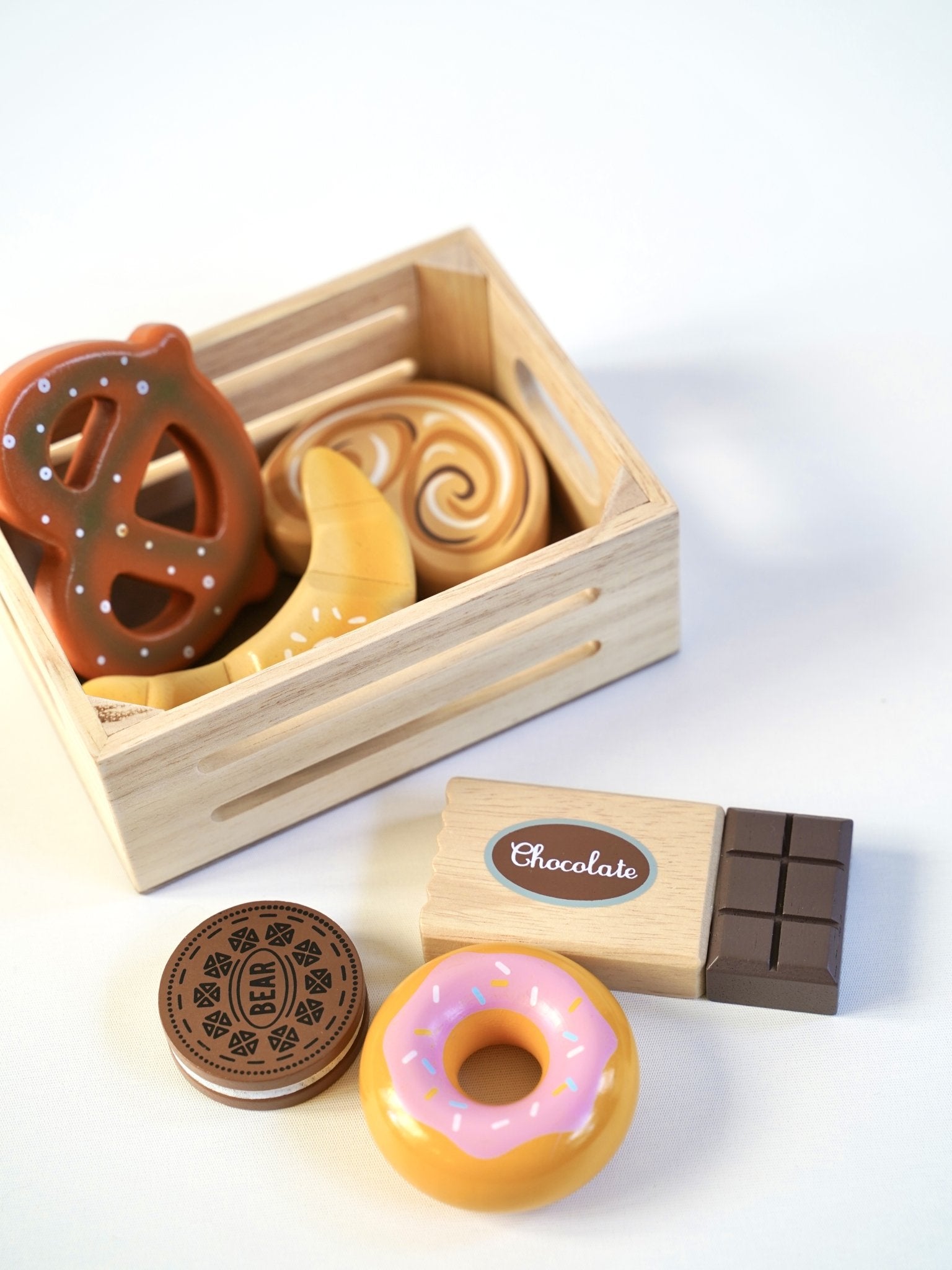 Wooden Bakery Crate Play Set