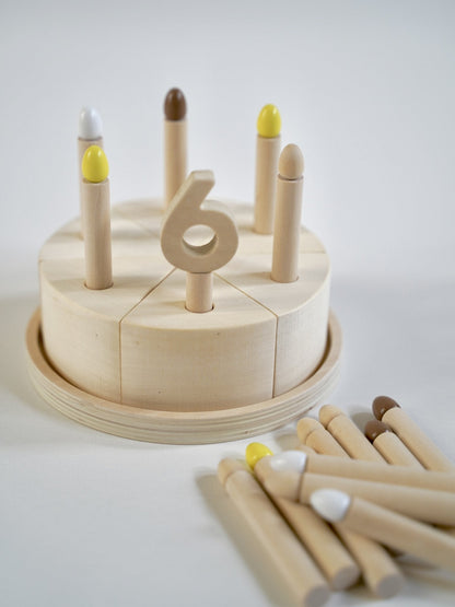 Wooden Birthday Cake Playset