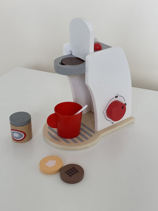 Wooden Coffee Machine Play Set