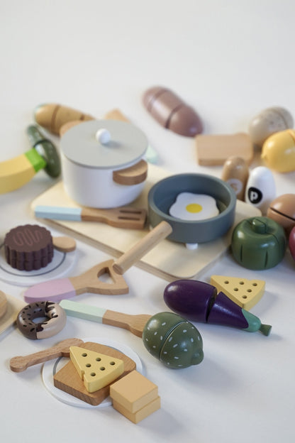 Wooden Cooking Play Set with Utensils