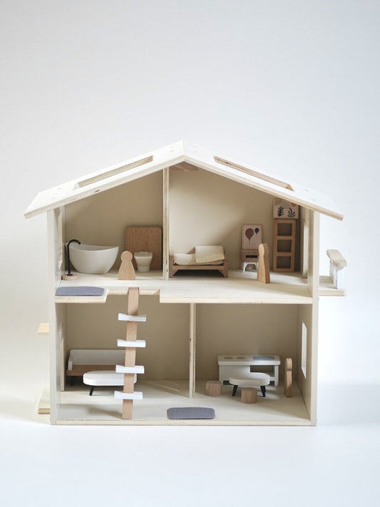 Wooden Doll House Play Set